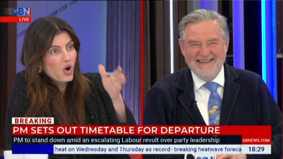 Broadcast still at 30m. GB News, New: Dewbs & Co, 22 June 2026.