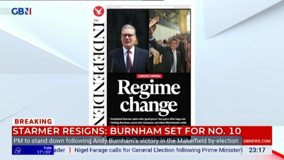 Broadcast still at 20m. GB News, New: Patrick Christys Tonight Late..., 22 June 2026.