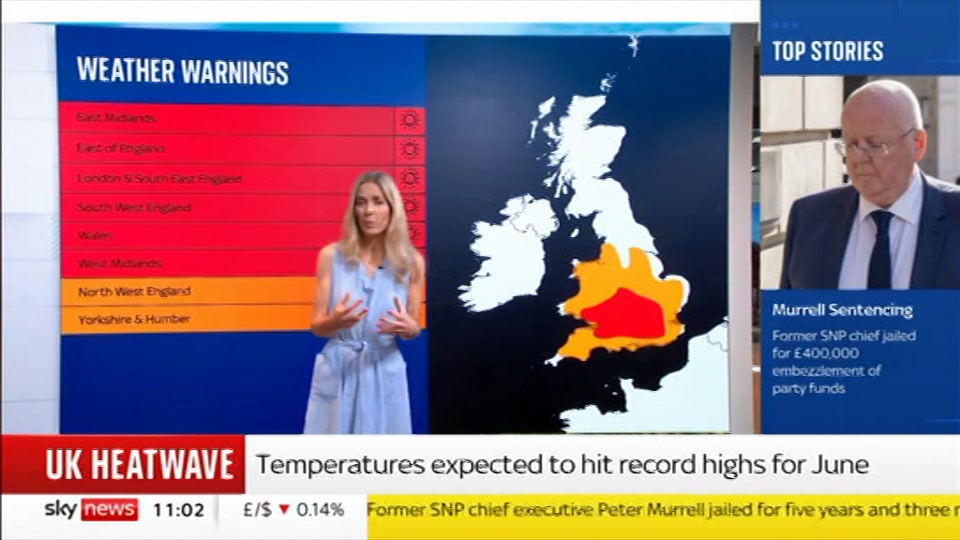 Broadcast still at 5m. Sky News, Sky News Today with Gareth Barlow, 23 June 2026.