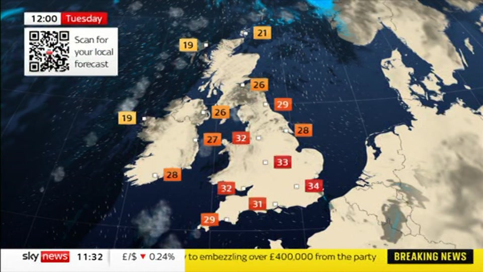Broadcast still at 5m. Sky News, Sky News Today with Gareth Barlow, 23 June 2026.
