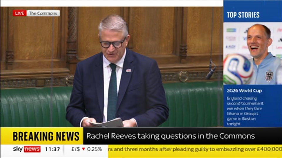 Broadcast still at 10m. Sky News, Sky News Today with Gareth Barlow, 23 June 2026.