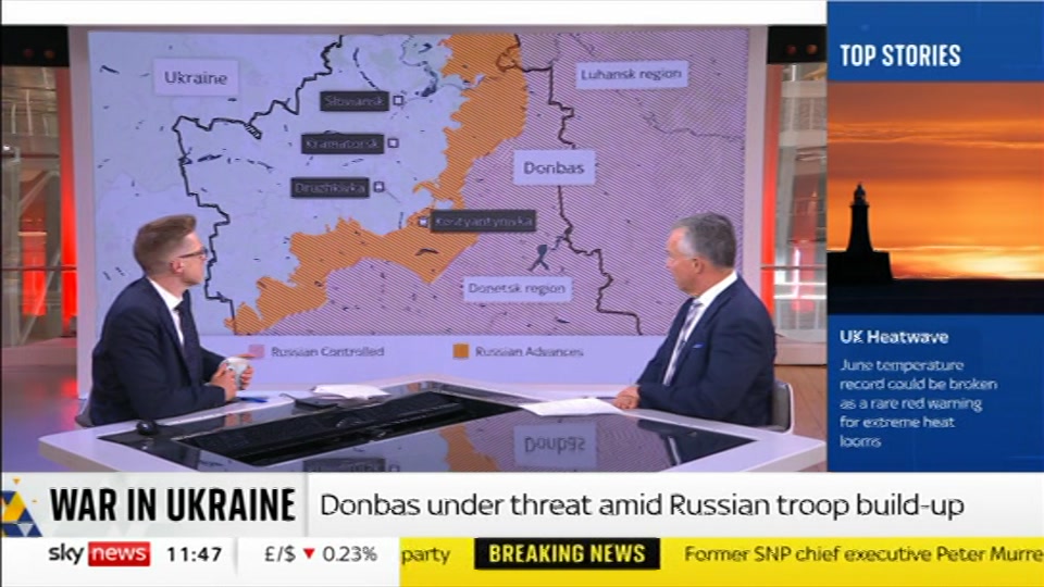 Broadcast still at 20m. Sky News, Sky News Today with Gareth Barlow, 23 June 2026.