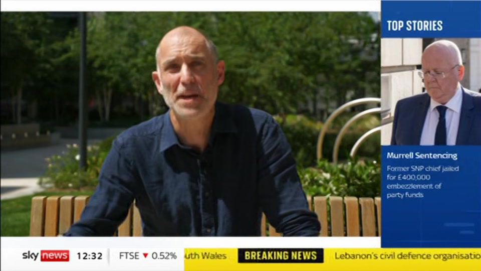 Broadcast still at 5m. Sky News, Sky News Today with Gareth Barlow, 23 June 2026.