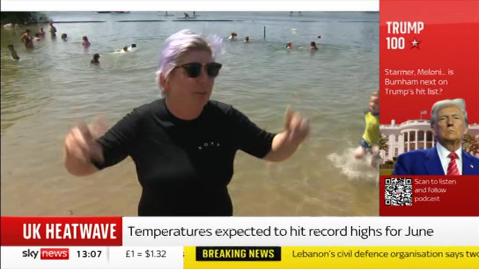 Broadcast still at 10m. Sky News, Sky News Today with Jayne Secker, 23 June 2026.