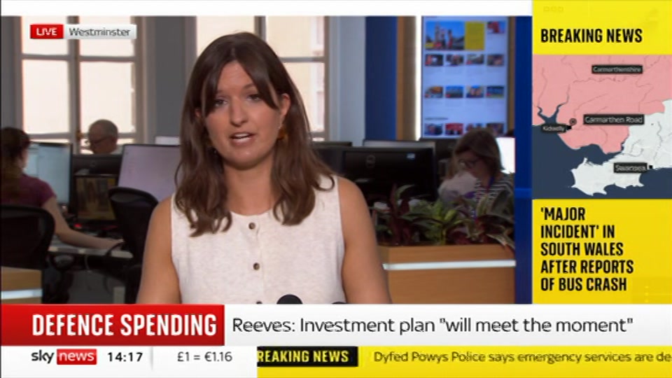Broadcast still at 20m. Sky News, Sky News Today with Jayne Secker, 23 June 2026.