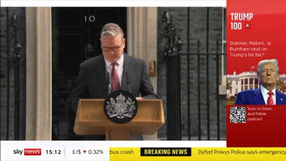 Broadcast still at 15m. Sky News, Sky News Today with Jayne Secker, 23 June 2026.
