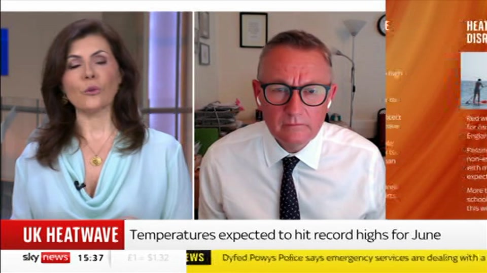 Broadcast still at 10m. Sky News, Sky News Today with Jayne Secker, 23 June 2026.